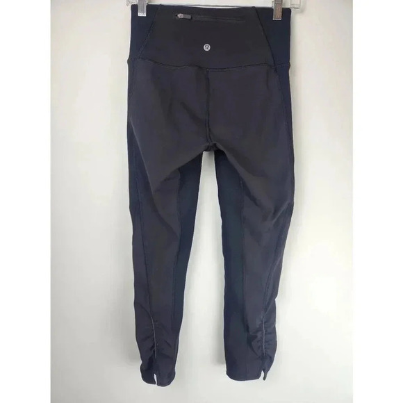 Lululemon Black Leggings Size 6 22 Inch Inseam High Rise - Picture 2 of 8